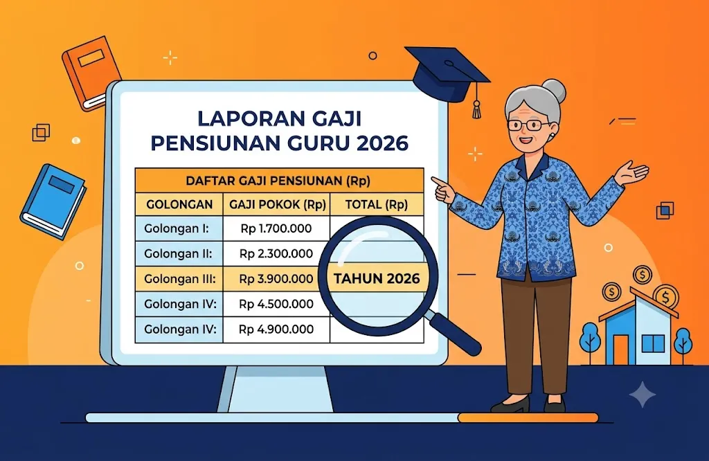 Resmi! Daftar Lengkap Gaji Pokok Pensiunan Guru 2026 Berdasarkan Golongan, Tertinggi Rp4,9 Juta
